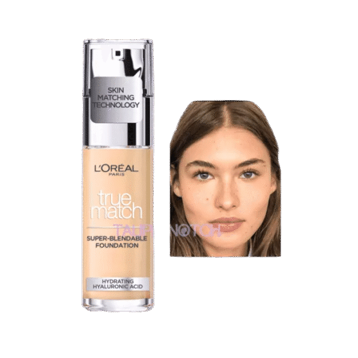 LOREAL TRUE MATCH LIQUID FOUNDATION WITH SPF AND HYALURONIC ACID 30ML - Image 2