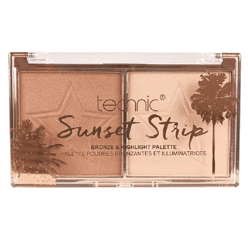 Technic Sunset Strip Bronze &Amp; Highlighter Duo Palette 1 TECHNIC SUNSET STRIP BRONZE & HIGHLIGHTER DUO PALETTE highlighter