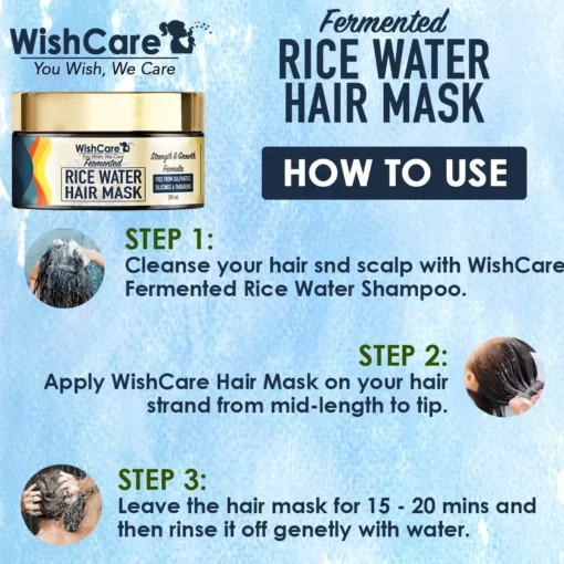 WishCare Fermented Rice Water Hair Mask (200ml) - Image 4