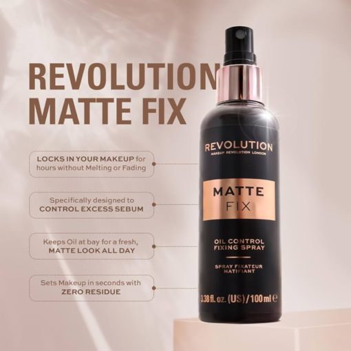 Revolution Matte Fix Oil Control Setting Spray 100 ml - Image 3