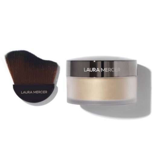 Laura Mercier Set to Glow Translucent Loose Setting Powder Glow and Brush Set – Translucent - Image 1