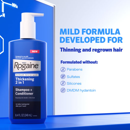 Men’s ROGAINE Hair Thickening 2 in 1 Shampoo + Conditioner