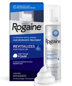 Men's Rogaine 5% Minoxidil Topical Aerosol Hair Regrowth Treatment Reactivates Easy - To -Use Foam 60gm