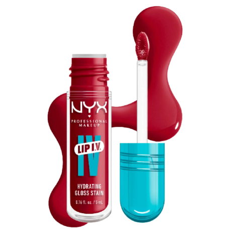 Red-y.Set.Wet NYX Lip I.V. Hydrating Lip Gloss Stain