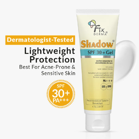 Fixderma Shadow Sunscreen Gel For Oily Acne Prone Skin SPF30+ PA+++