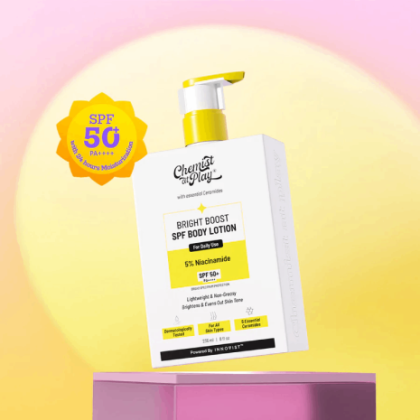 Chemist at Play 5% Niacinamide Bright Boost Body Lotion SPF 50+ PA++++ Chemist at Play 5% Niacinamide Bright Boost Body Lotion SPF 50+ PA++++ sunscreen