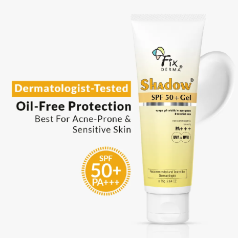 Fixderma Shadow Sunscreen Gel For Oily Acne Prone Skin SPF50+ PA+++ Fixderma Shadow Sunscreen Gel For Oily Acne Prone Skin SPF50+ PA+++