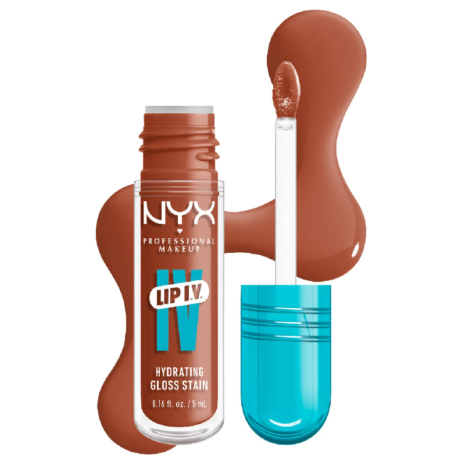 Caramel Drip NYX Lip I.V. Hydrating Lip Gloss Stain