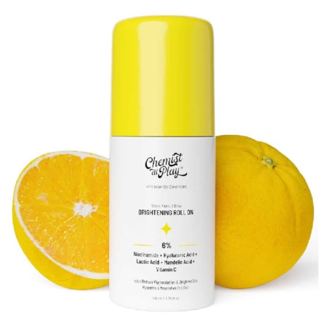Chemist At Play Neck Knee Elbow Brightening Roll On Brightens Skin & Removes Pigmentation