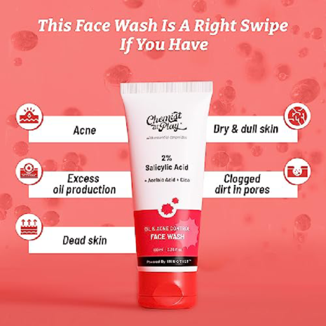 Chemist at Play 2% Salicylic Acid Oil & Acne Control Face Wash Chemist at Play 2% Salicylic Acid Oil & Acne Control Face Wash