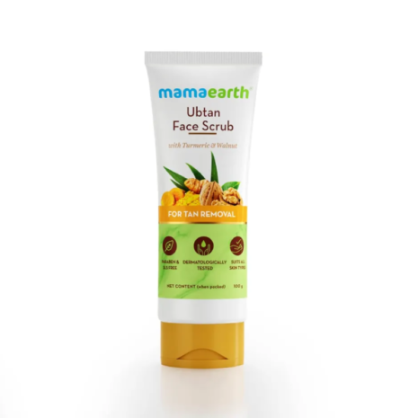 Mamaearth Ubtan Face Scrub with Turmeric & Walnut For Tan Removal
