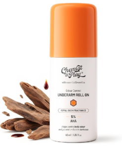 Chemist at Play 5% AHAs + Vitamin C Underarm Roll On - Royal Oudh Fragrance