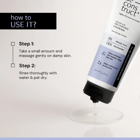 Deconstruct Salicylic Acid Oil Control Face Wash Deconstruct Salicylic Acid Oil Control Face Wash cleanser