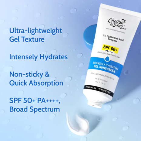 Chemist at Play Intense Hydrating Gel Sunscreen SPF 50+ PA++++ Chemist at Play Intense Hydrating Gel Sunscreen SPF 50+ PA++++