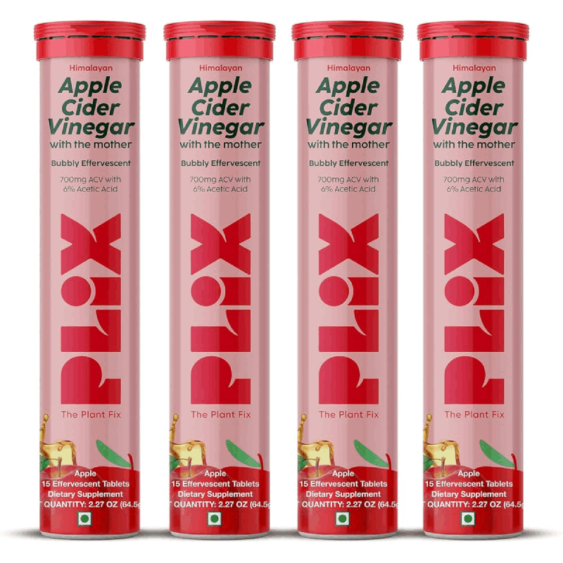 Plix Apple Cider Vinegar Apple Flavour Effervescent Tablets 1 Plix Apple Cider Vinegar Apple Flavour Effervescent Tablets