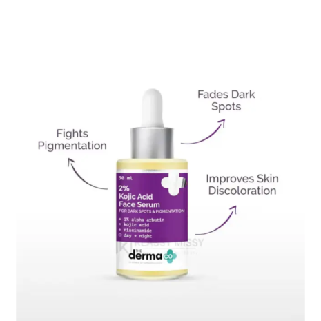 The Derma Co 2% Kojic Acid Face Serum with 1% Alpha Arbutin & Niacinamide The Derma Co 2% Kojic Acid Face Serum with 1% Alpha Arbutin & Niacinamide