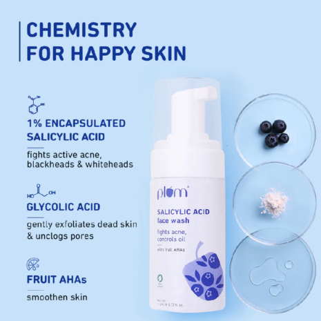 Plum 1% Encapsulated Salicylic Acid Foaming Face Wash Plum 1% Encapsulated Salicylic Acid Foaming Face Wash
