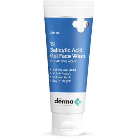 The Derma Co 1% Salicylic Acid Gel Face Wash For Active Acne