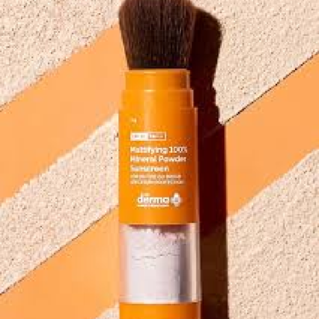 The Derma Co Mattifying 100% Mineral Powder Sunscreen