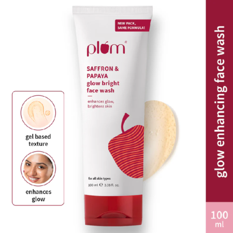 Plum Saffron & Papaya Glow Bright Face Wash Plum Saffron & Papaya Glow Bright Face Wash