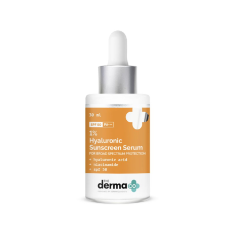 The Derma Co 1% Hyaluronic Sunscreen Serum SPF50 PA+++