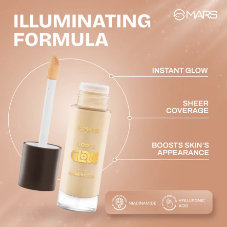 MARS God’s Glow Illuminator Highlighter 30ml MARS God’s Glow Illuminator Highlighter 30ml highlighter