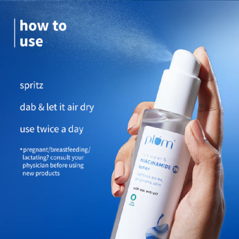 Plum 3% Niacinamide & Rice Water Face Toner Plum 3% Niacinamide & Rice Water Face Toner