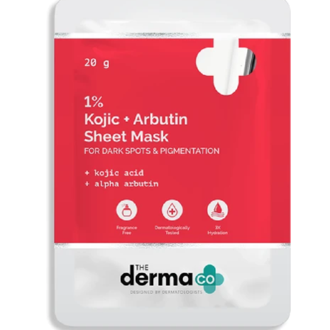 The Derma Co 1% Kojic Acid + Arbutin Sheet Mask (20g) The Derma Co 1% Kojic Acid + Arbutin Sheet Mask (20g)