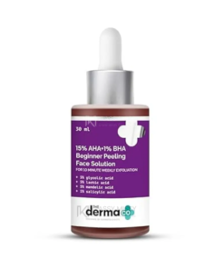 The Derma Co 15% AHA + 1% BHA Beginner Face Peeling Solution