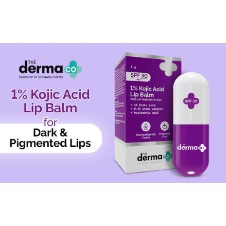 The Derma Co 1% Kojic Acid Lip Balm SPF30 PA++ For Dark & Pigmented Lips (4g) The Derma Co 1% Kojic Acid Lip Balm SPF30 PA++ For Dark & Pigmented Lips (4g)