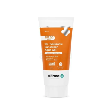 The Derma Co 1% Hyaluronic Sunscreen Aqua Gel SPF50 PA++++