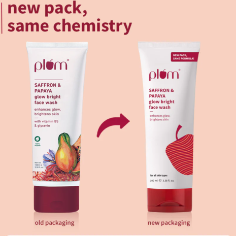 Plum Saffron & Papaya Glow Bright Face Wash Plum Saffron & Papaya Glow Bright Face Wash