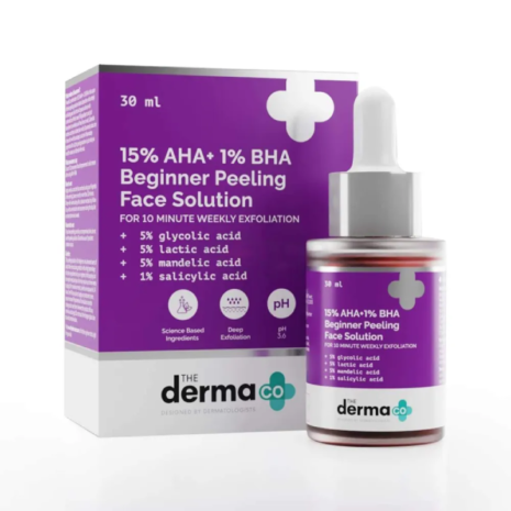 The Derma Co 15% AHA + 1% BHA Beginner Face Peeling Solution The Derma Co 15% AHA + 1% BHA Beginner Face Peeling Solution
