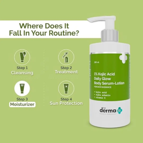 The Derma Co 1% Kojic Acid Daily Glow Body Serum-Lotion For Skin Radiance The Derma Co 1% Kojic Acid Daily Glow Body Serum-Lotion For Skin Radiance