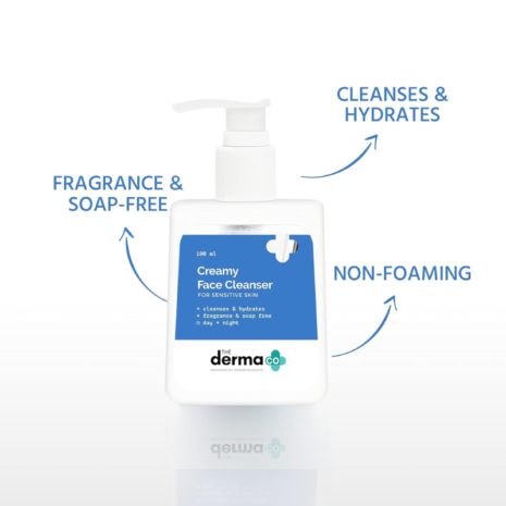The Derma Co Creamy Cleanser For Sensitive Skin The Derma Co Creamy Cleanser For Sensitive Skin