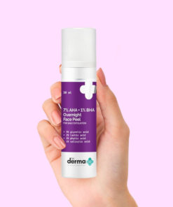 The Derma Co 7% AHA + 1% BHA Overnight Face Peel