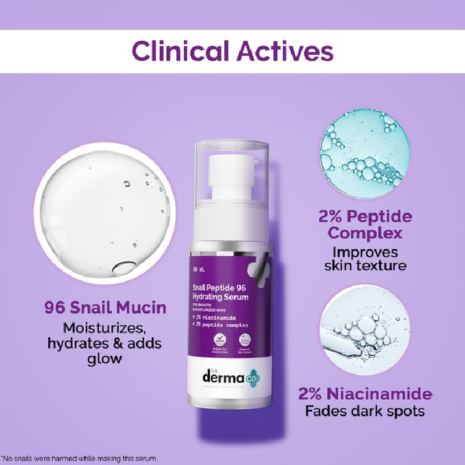 NewThe Derma Co Snail Peptide 96 Hydrating Serum Project (72) The Derma Co Snail Peptide 96 Hydrating Serum
