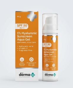 The Derma Co 1% Hyaluronic Sunscreen Aqua Gel SPF50 PA++++ 50g