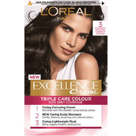 L’Oreal Excellence Creme 3 Natural Darkest Brown L’Oreal Excellence Creme 3 Natural Darkest Brown