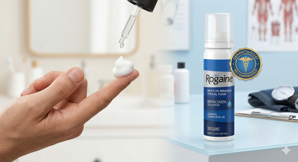 Rogaine Minoxidil 5% for hair regrowth
