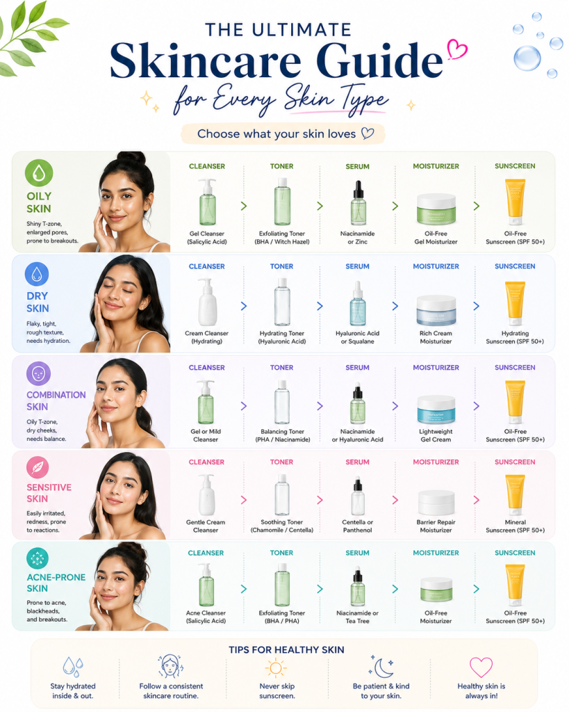  Beginner skincare routine in Bangladesh by skin type
