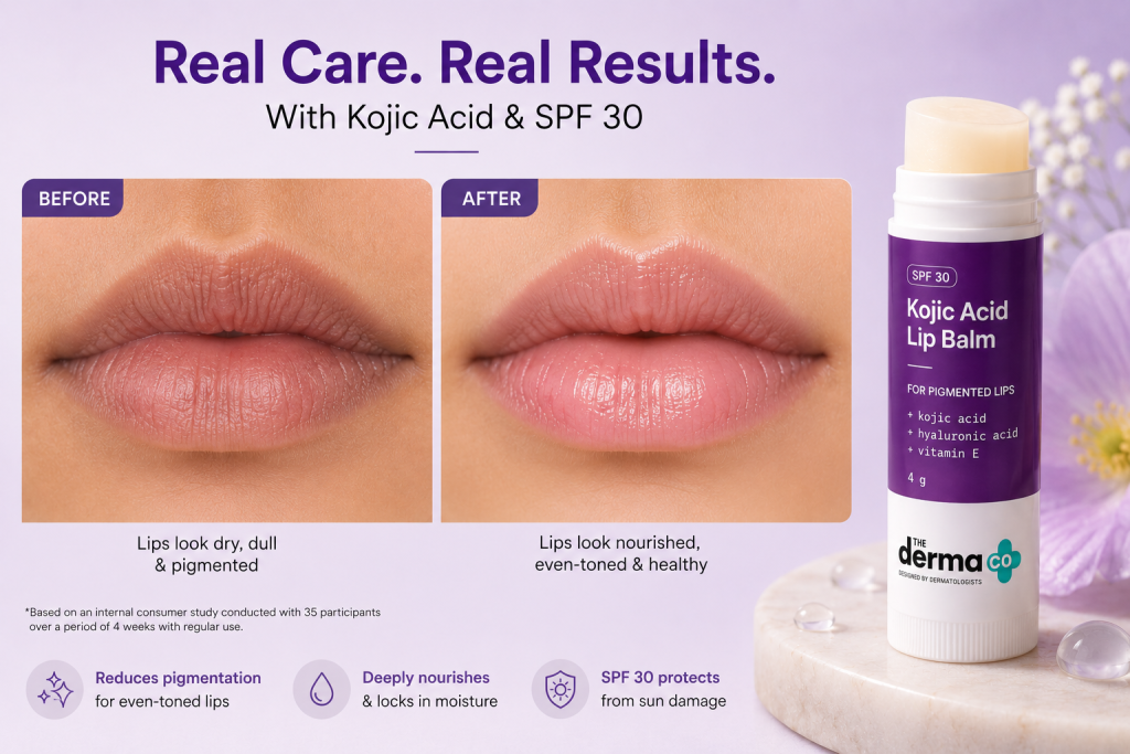 Daytime lip care routine with SPF lip balm