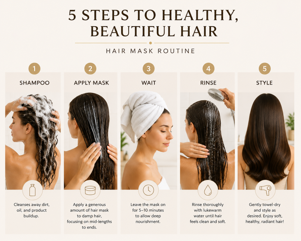 Damaged Hair এর জন্য Best Hair Mask: Complete Repair Guide 7 How to use hair mask for damaged hair step by step