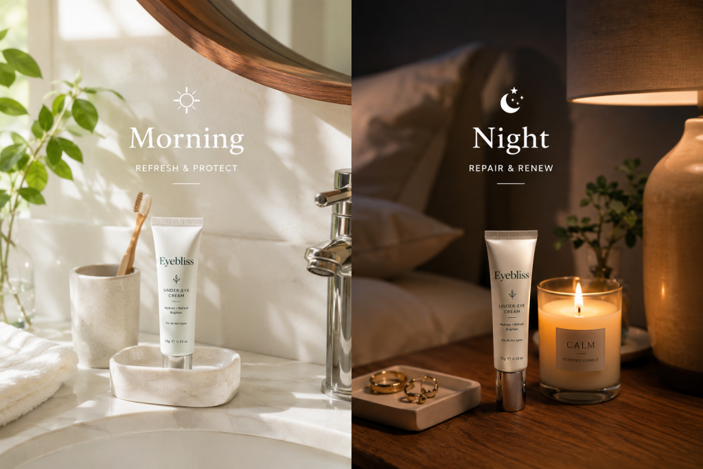 Morning and night eye care routine in Bangladesh
