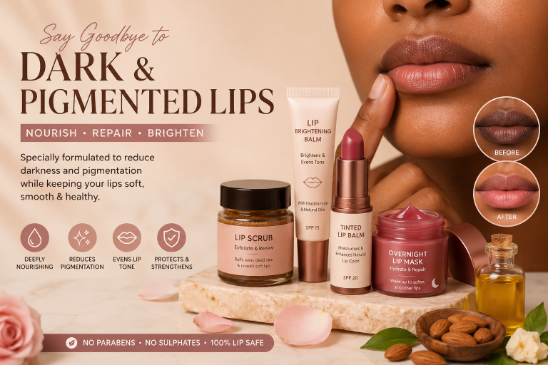 Lip care products for dark and pigmented lips