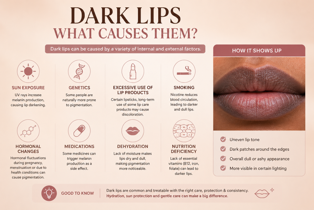 The Ultimate Guide To Dark &Amp; Pigmented Lips: Causes, Treatments, And Prevention 2 Common causes of dark and pigmented lips