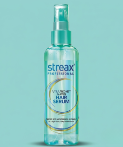 Streax Professional Vitariche Hair Serum bottle for smooth shiny hair