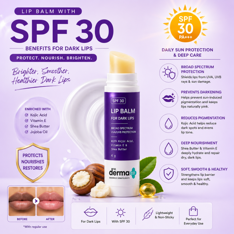 Lip balm with SPF 30 benefits for dark lips