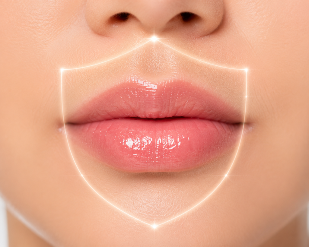 Ceramide lip balm for dry lips and barrier repair