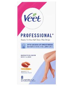 Veet Professional half body wax strips for sensitive skin pack